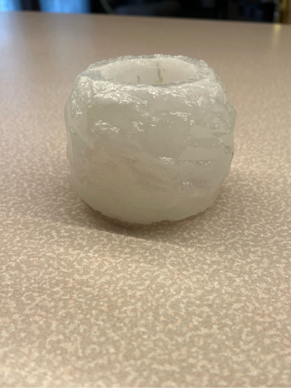 White Tealight Salt Candle Holder - Home Accents